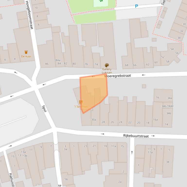 Kaart van postcodegebied 4611GX.