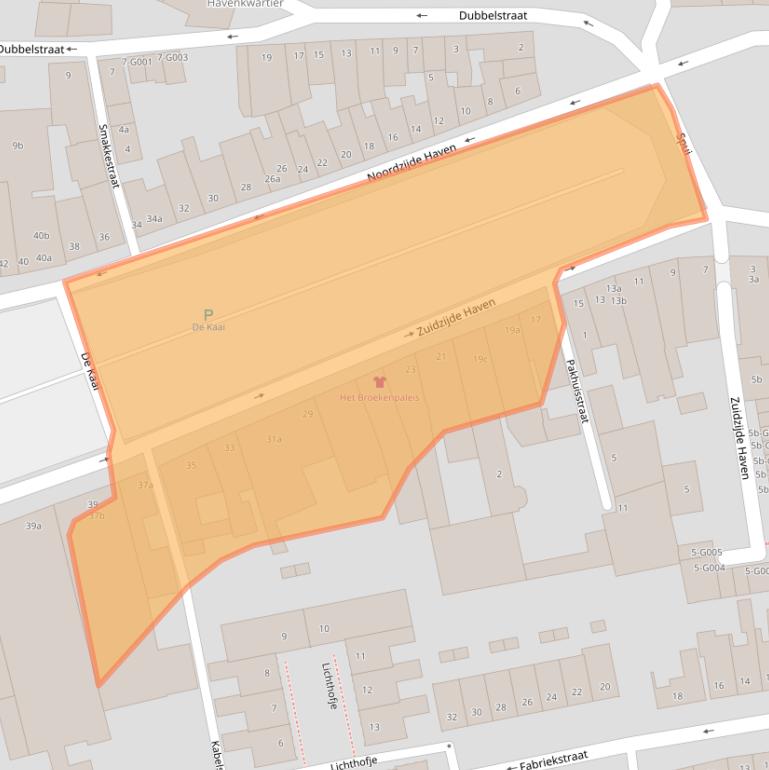 Kaart van postcodegebied 4611HB.