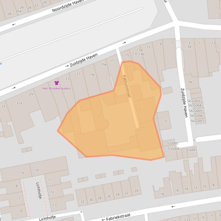 Kaart van postcodegebied 4611HG.