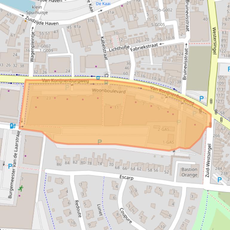 Kaart van postcodegebied 4611HK.