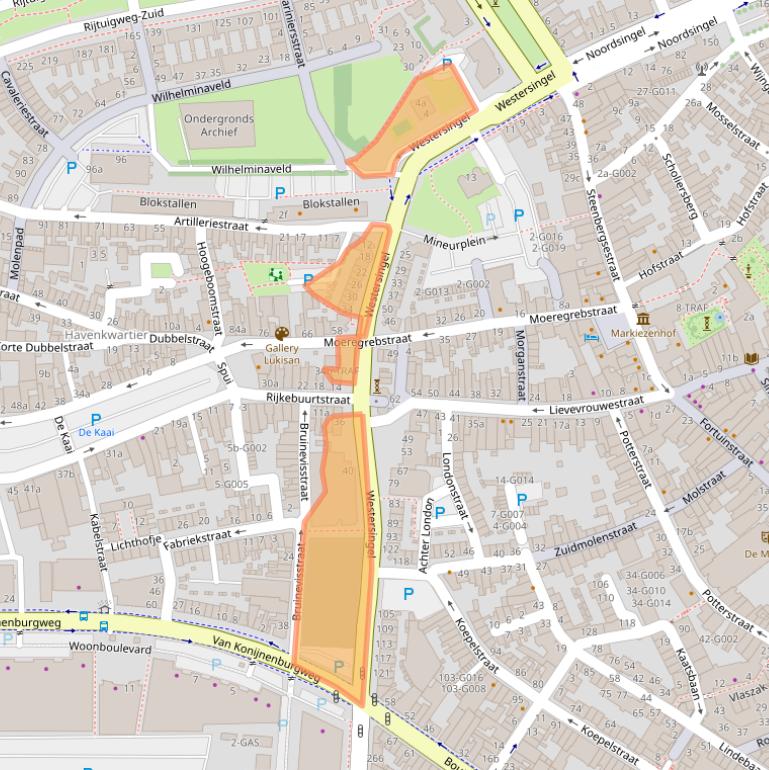 Kaart van postcodegebied 4611HV.