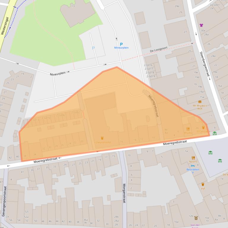 Kaart van postcodegebied 4611JC.