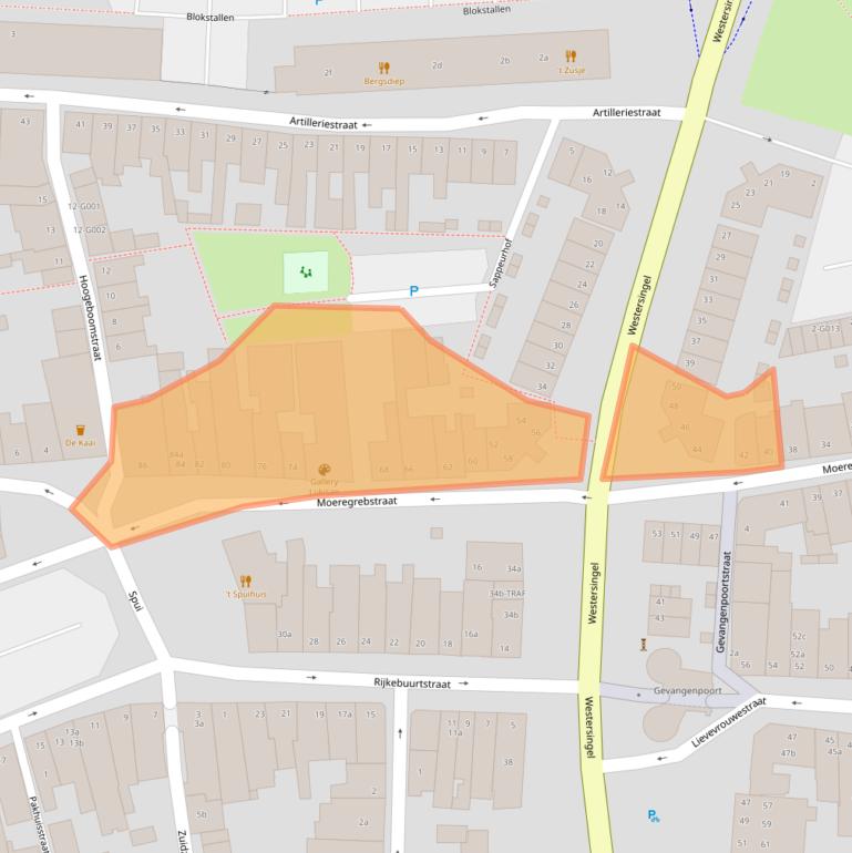 Kaart van postcodegebied 4611JD.