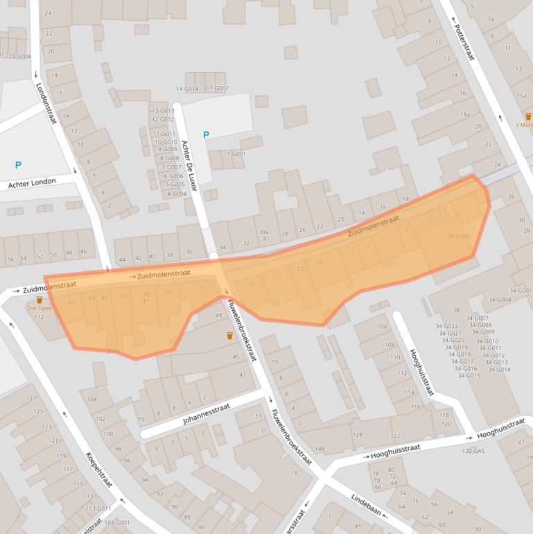 Kaart van postcodegebied 4611JM.