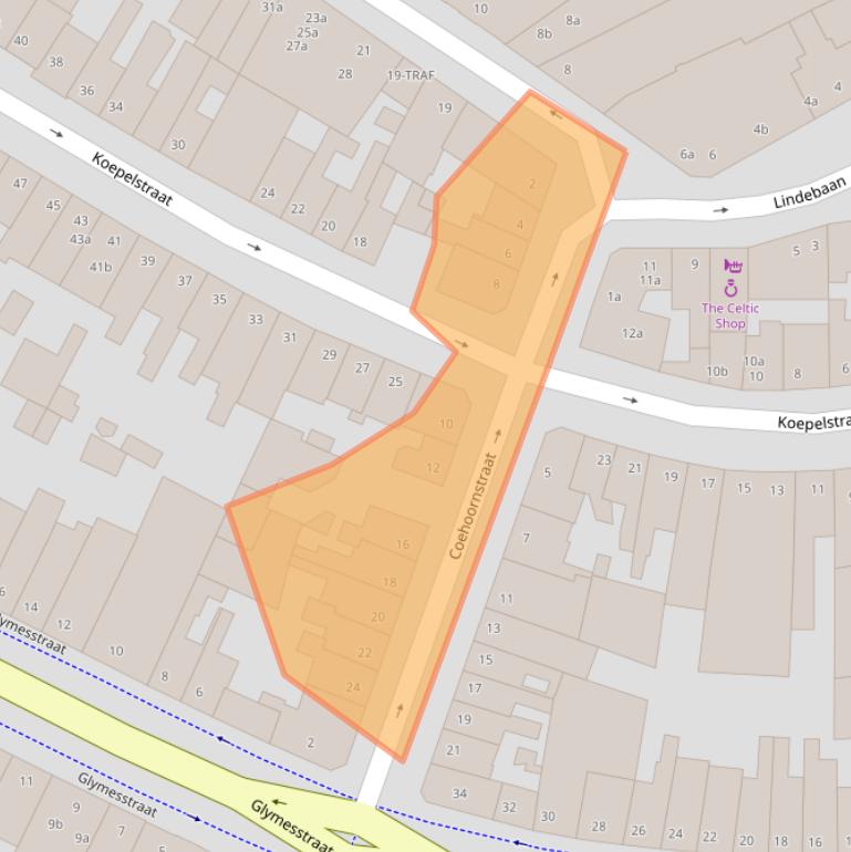 Kaart van postcodegebied 4611KR.