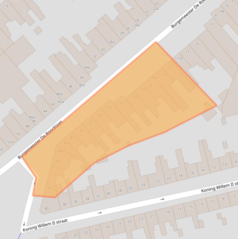 Kaart van postcodegebied 4611LB.