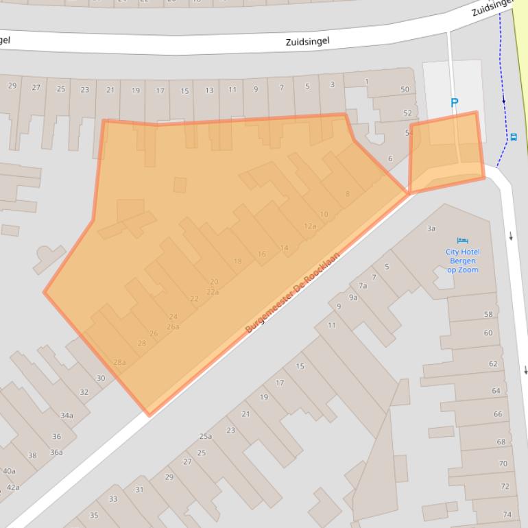 Kaart van postcodegebied 4611LC.
