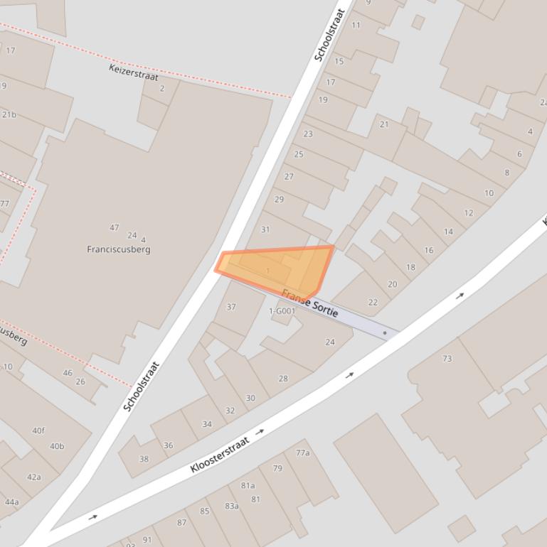 Kaart van postcodegebied 4611ME.