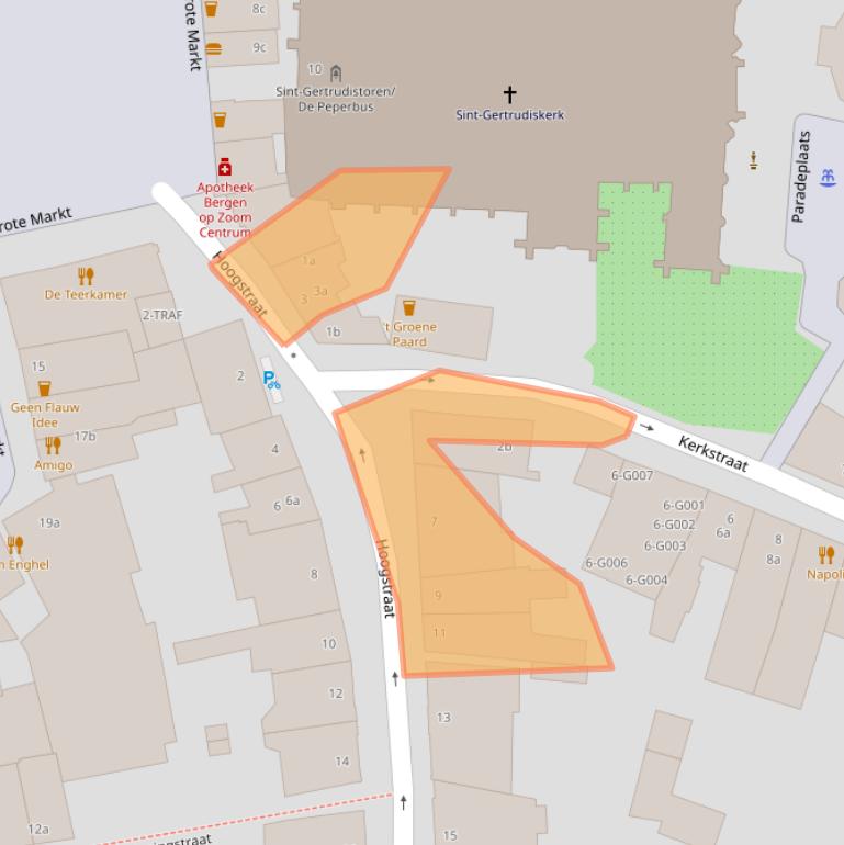 Kaart van postcodegebied 4611MR.