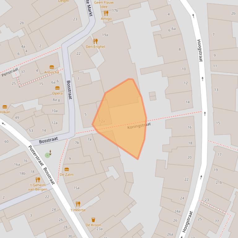 Kaart van postcodegebied 4611MX.