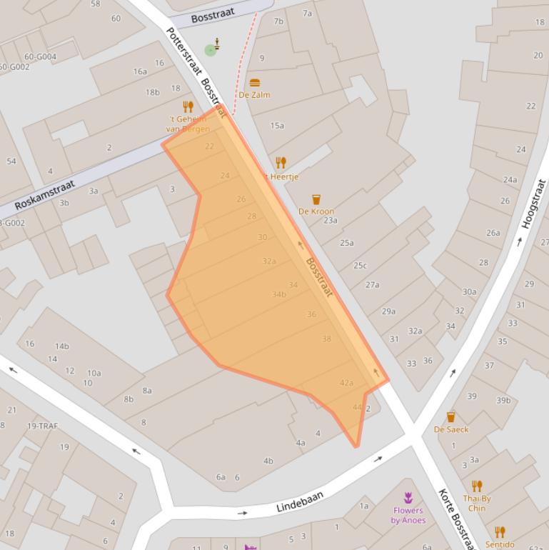 Kaart van postcodegebied 4611ND.