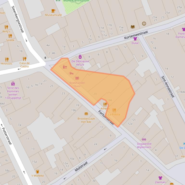 Kaart van postcodegebied 4611NP.