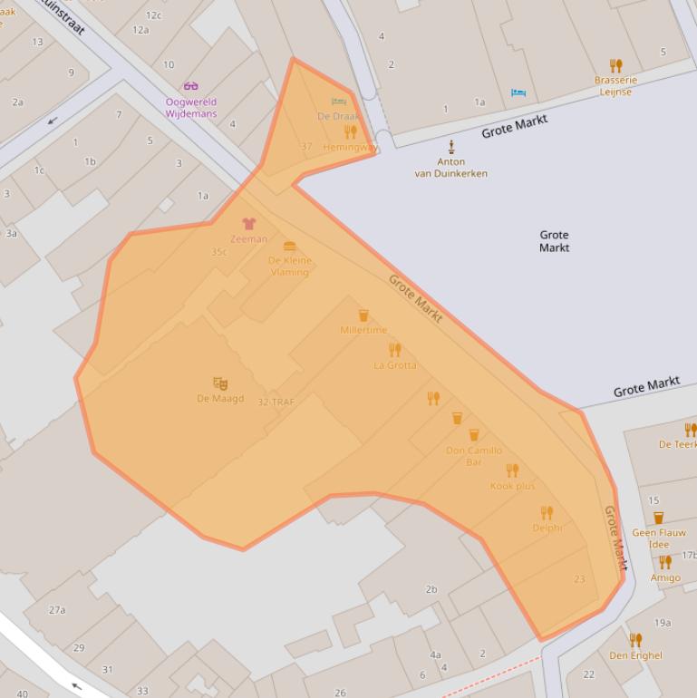 Kaart van postcodegebied 4611NT.