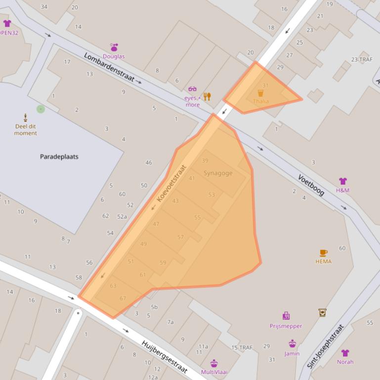 Kaart van postcodegebied 4611PB.