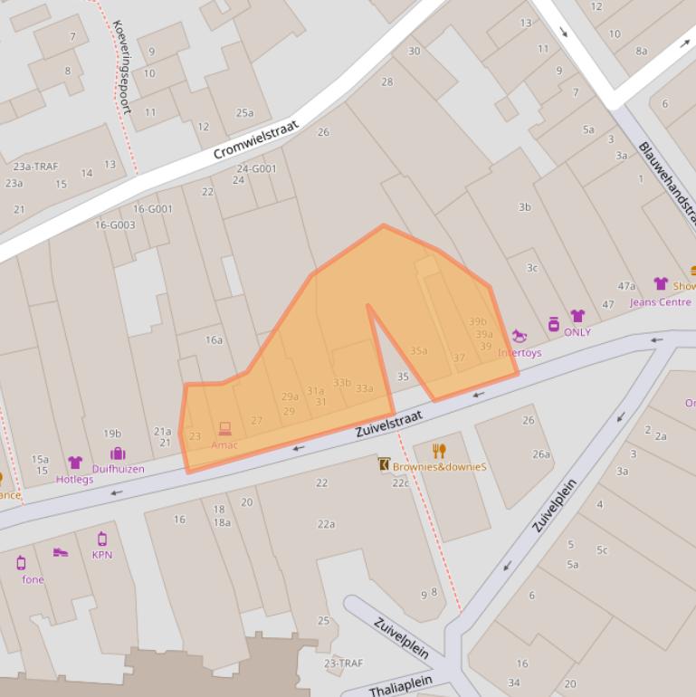 Kaart van postcodegebied 4611PE.