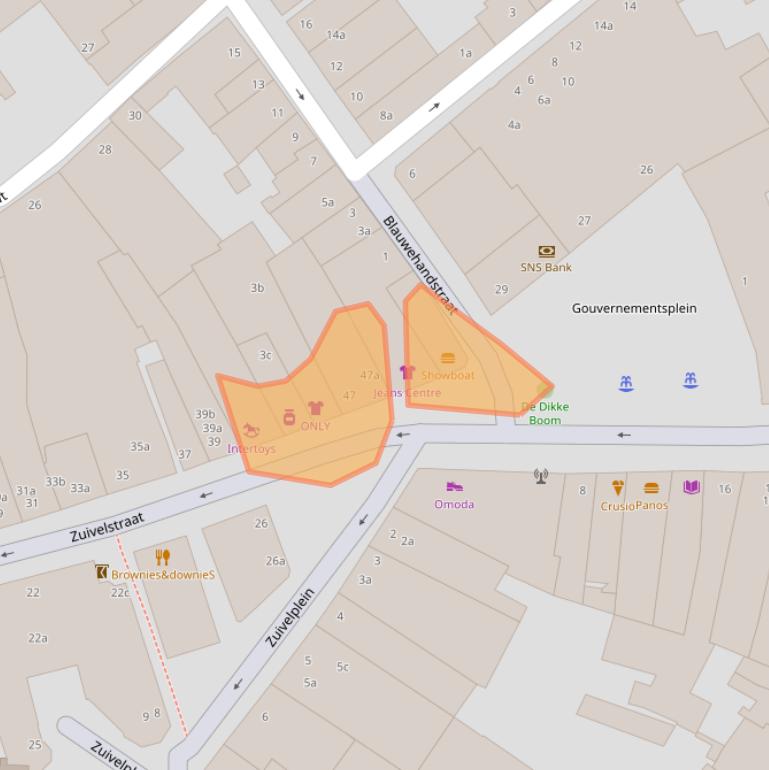 Kaart van postcodegebied 4611PG.