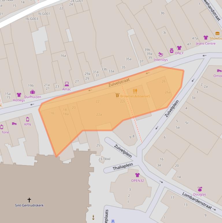 Kaart van postcodegebied 4611PJ.