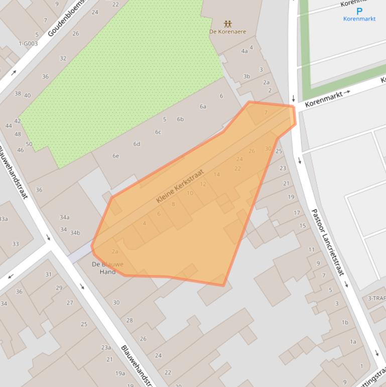 Kaart van postcodegebied 4611RC.