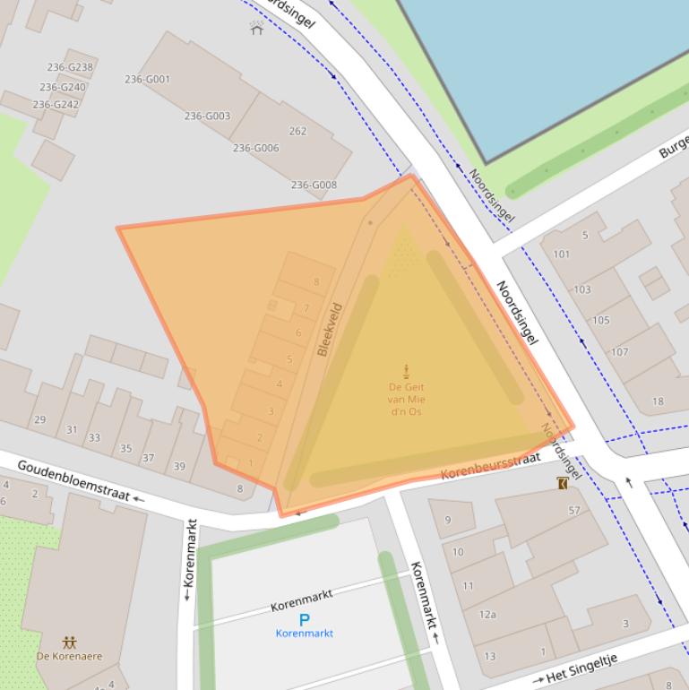 Kaart van postcodegebied 4611RE.