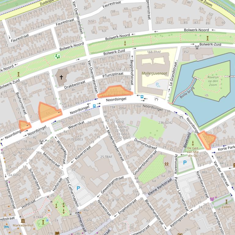 Kaart van postcodegebied 4611SC.