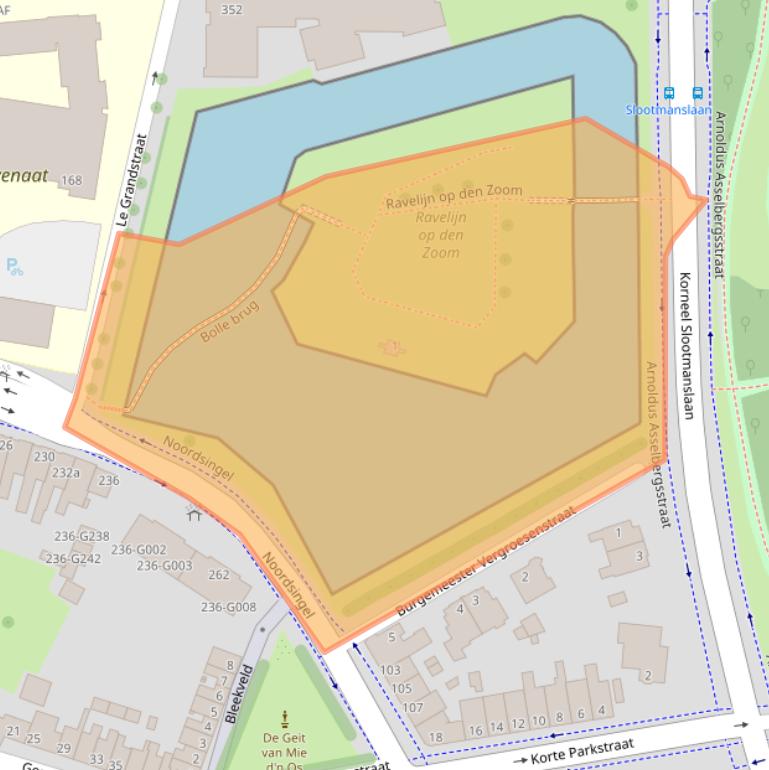 Kaart van postcodegebied 4611SZ.