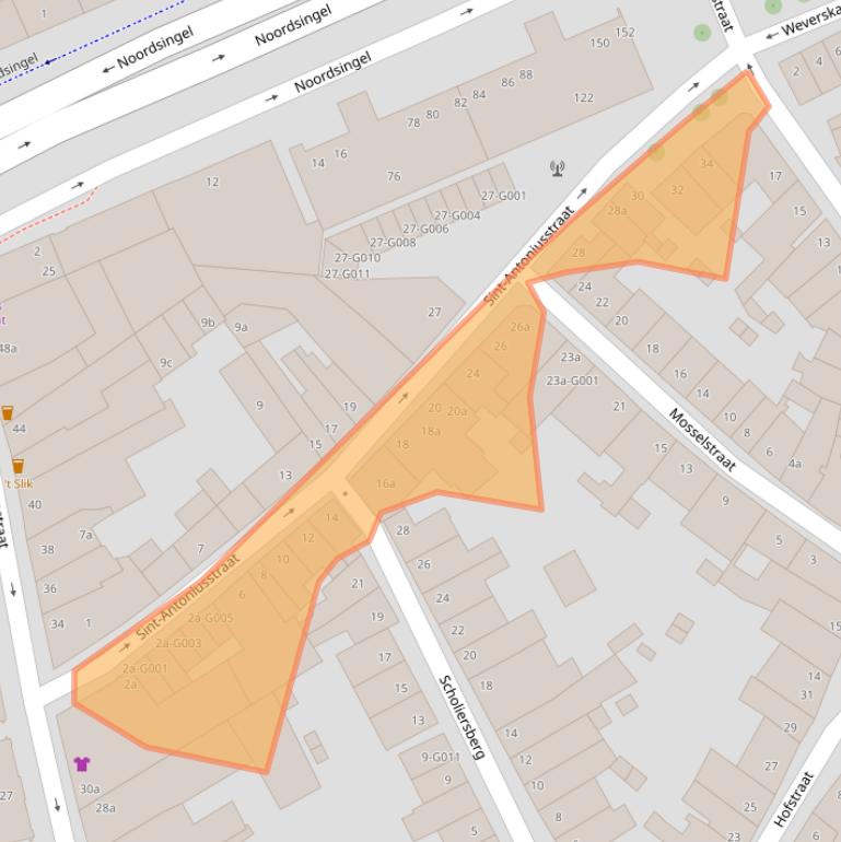 Kaart van postcodegebied 4611TB.
