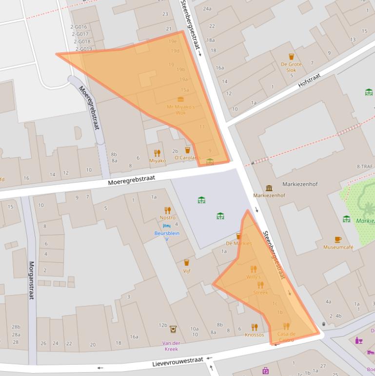 Kaart van postcodegebied 4611TC.