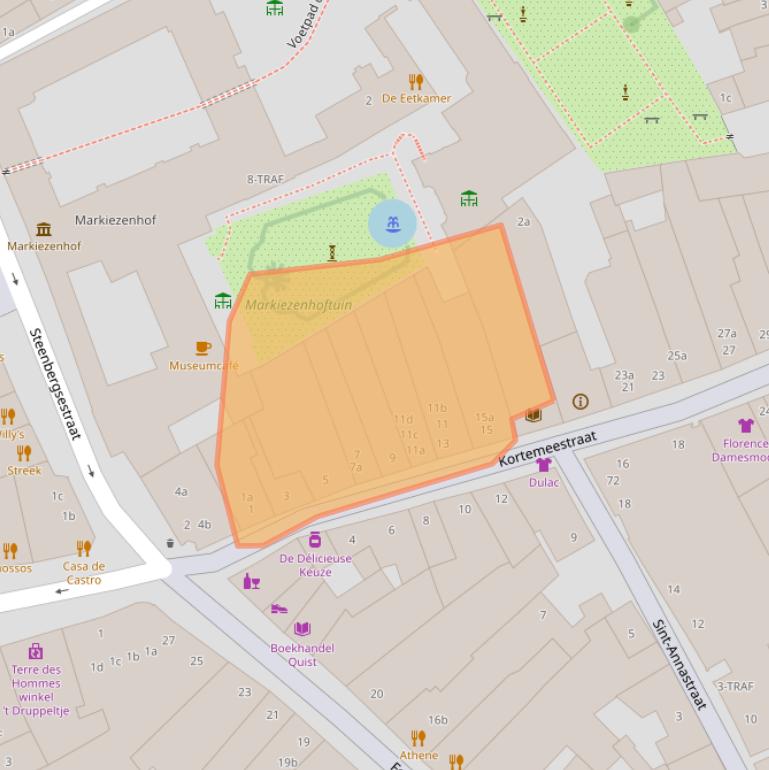 Kaart van postcodegebied 4611TK.