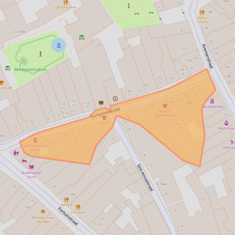 Kaart van postcodegebied 4611TM.