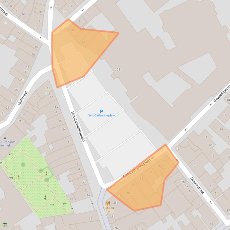 Kaart van postcodegebied 4611TT.