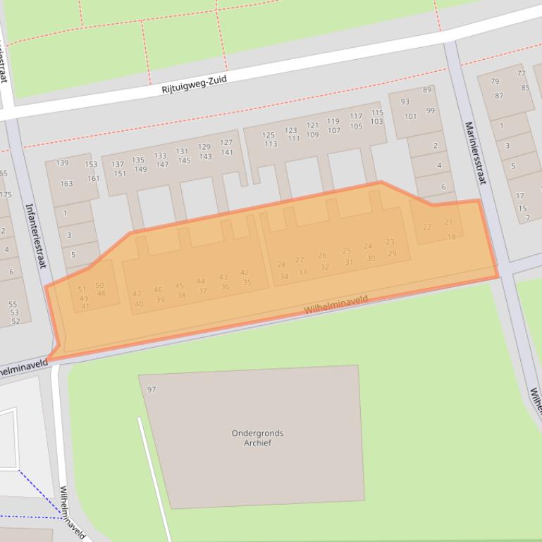 Kaart van postcodegebied 4611WG.