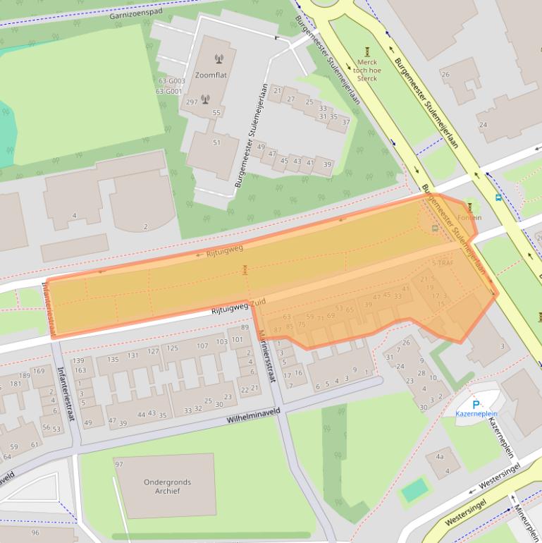 Kaart van postcodegebied 4611WP.