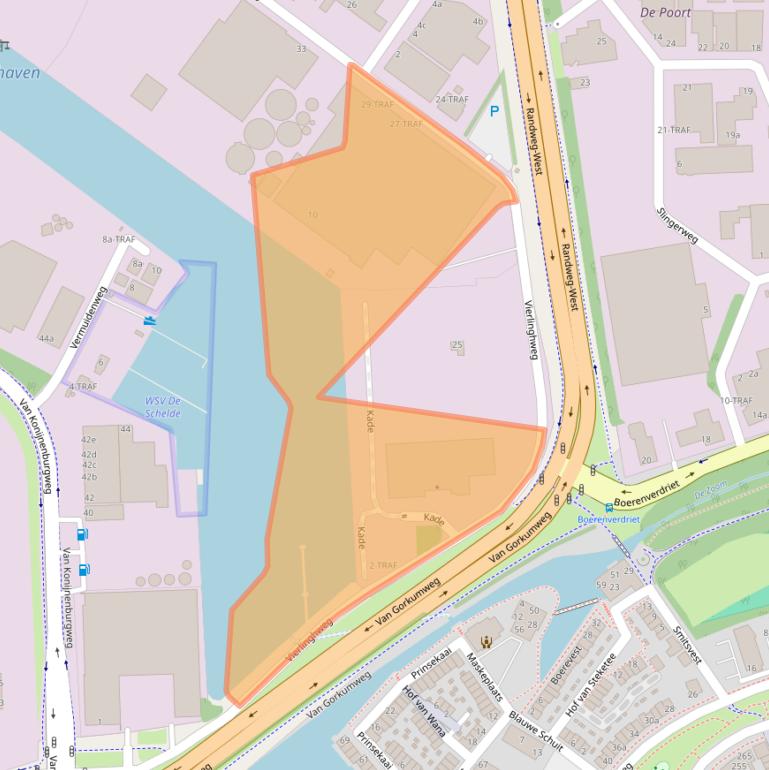 Kaart van postcodegebied 4612PM.