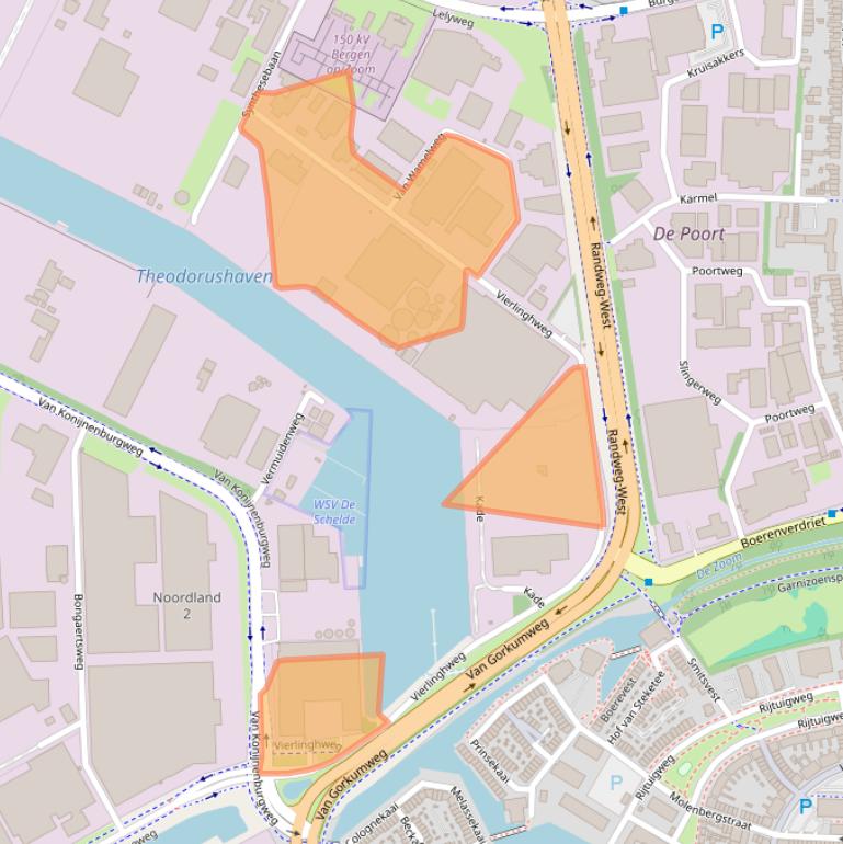 Kaart van postcodegebied 4612PN.