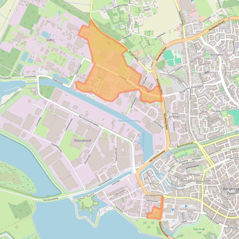 Kaart van postcodegebied 4612PS.