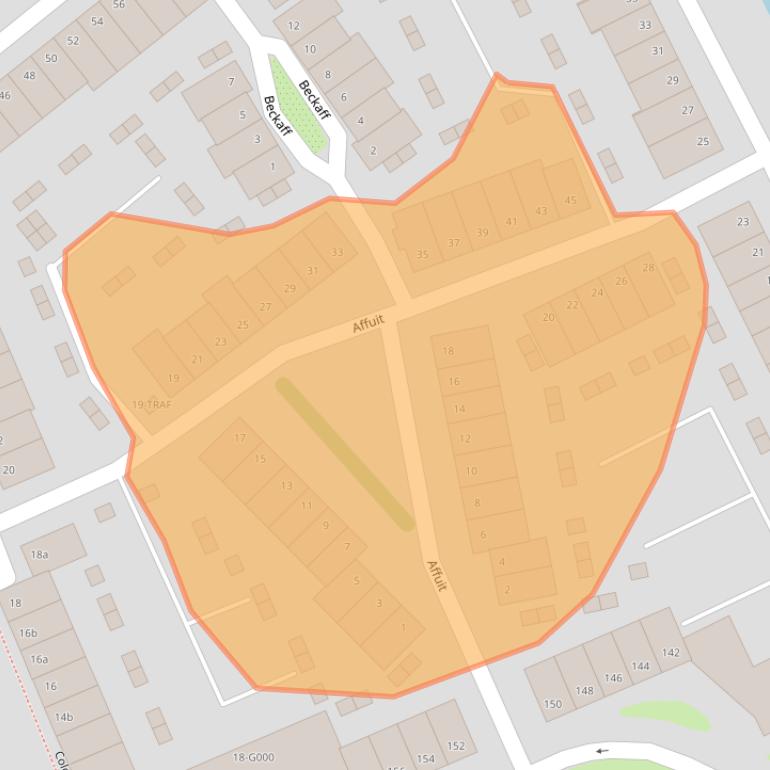 Kaart van postcodegebied 4612RM.