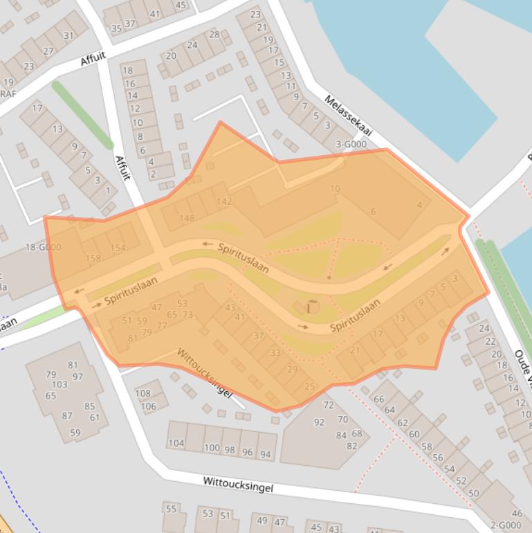 Kaart van postcodegebied 4612RN.