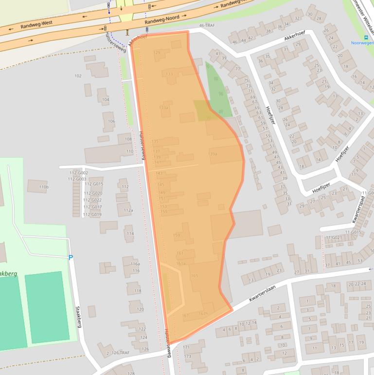 Kaart van postcodegebied 4613AL.