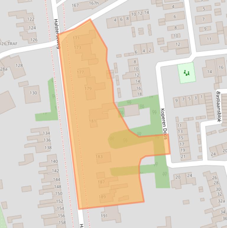Kaart van postcodegebied 4613AM.
