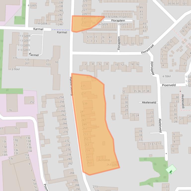 Kaart van postcodegebied 4613AP.