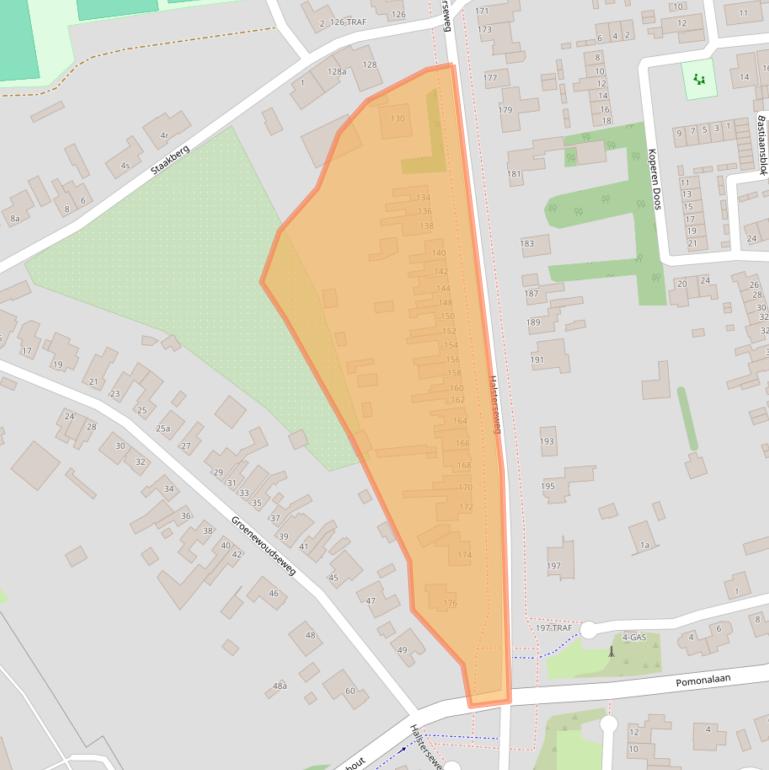 Kaart van postcodegebied 4613BB.