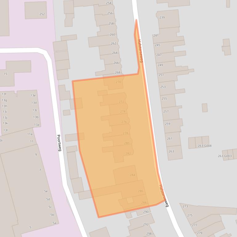 Kaart van postcodegebied 4613BE.