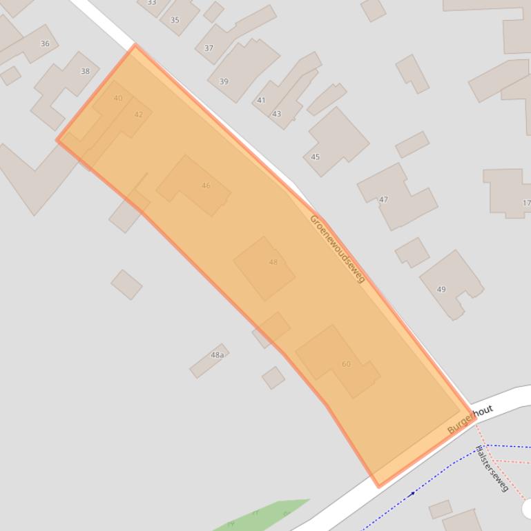 Kaart van postcodegebied 4613BK.