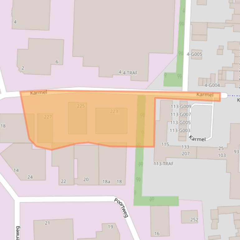 Kaart van postcodegebied 4613BS.