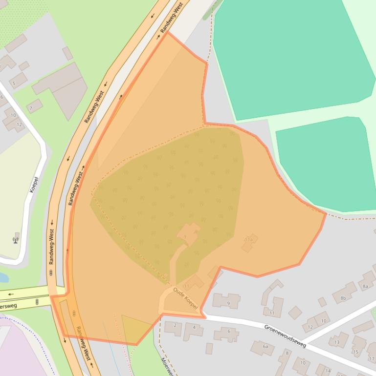 Kaart van postcodegebied 4613BX.