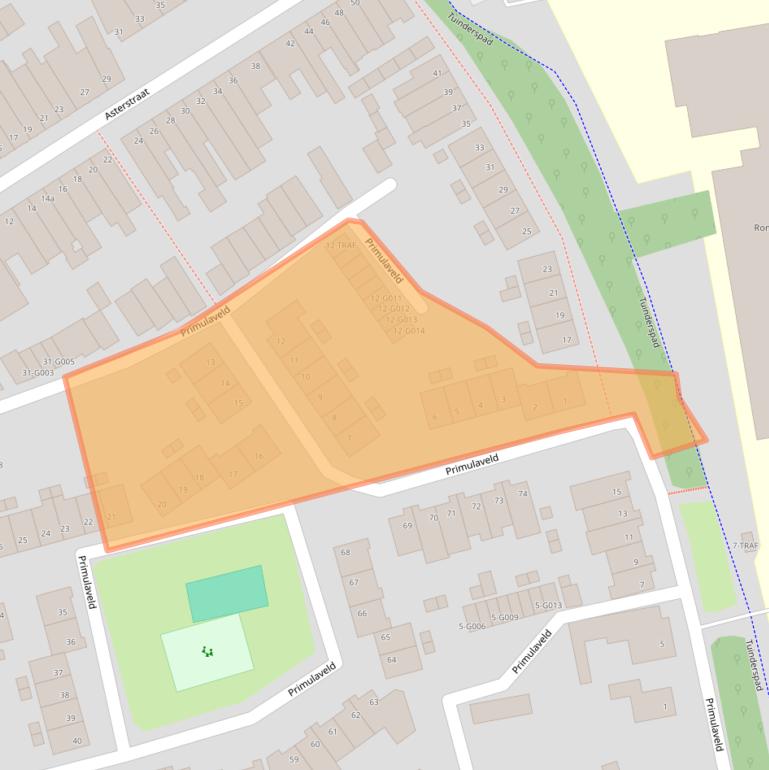 Kaart van postcodegebied 4613CC.
