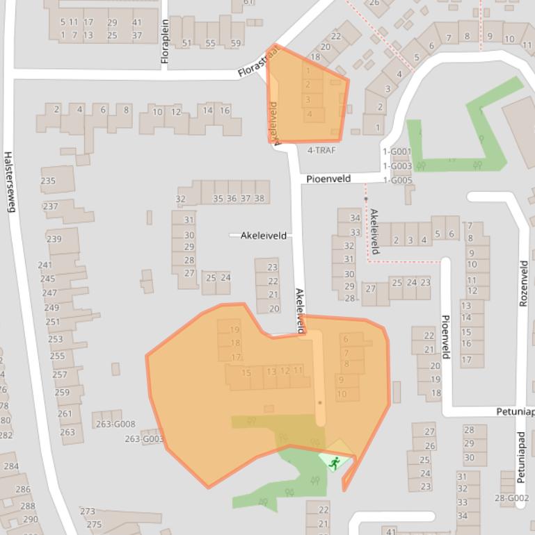 Kaart van postcodegebied 4613CK.