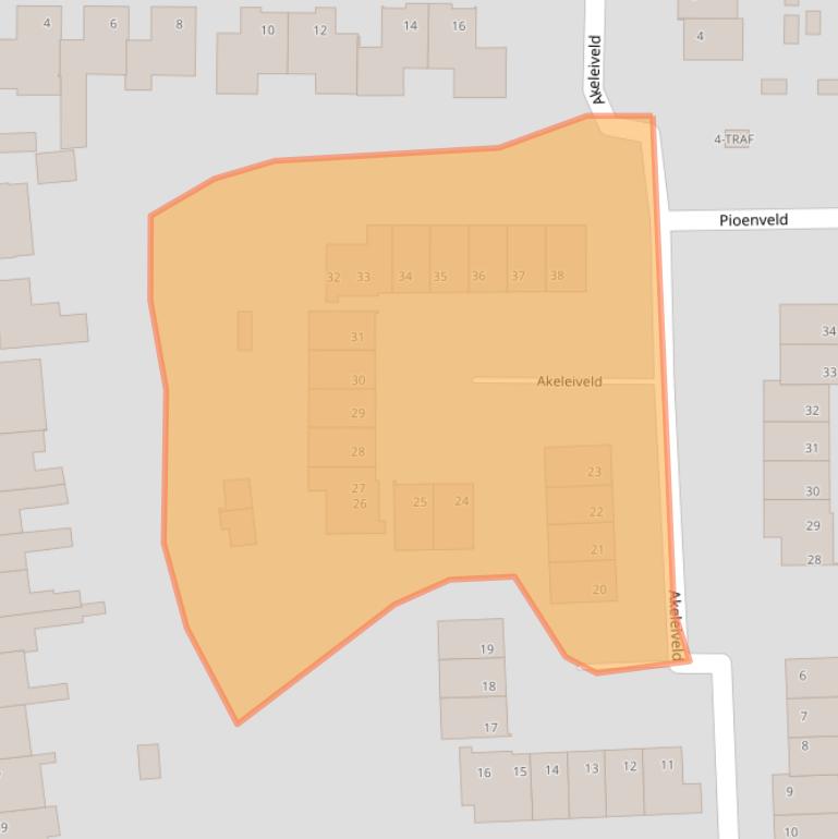 Kaart van postcodegebied 4613CL.