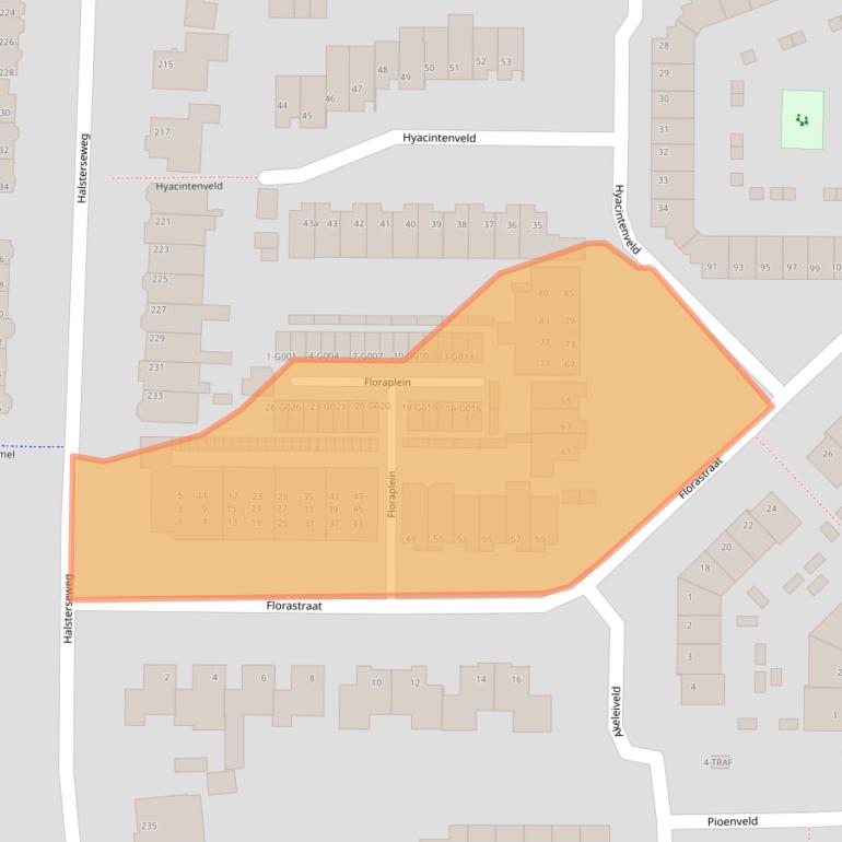 Kaart van postcodegebied 4613CV.