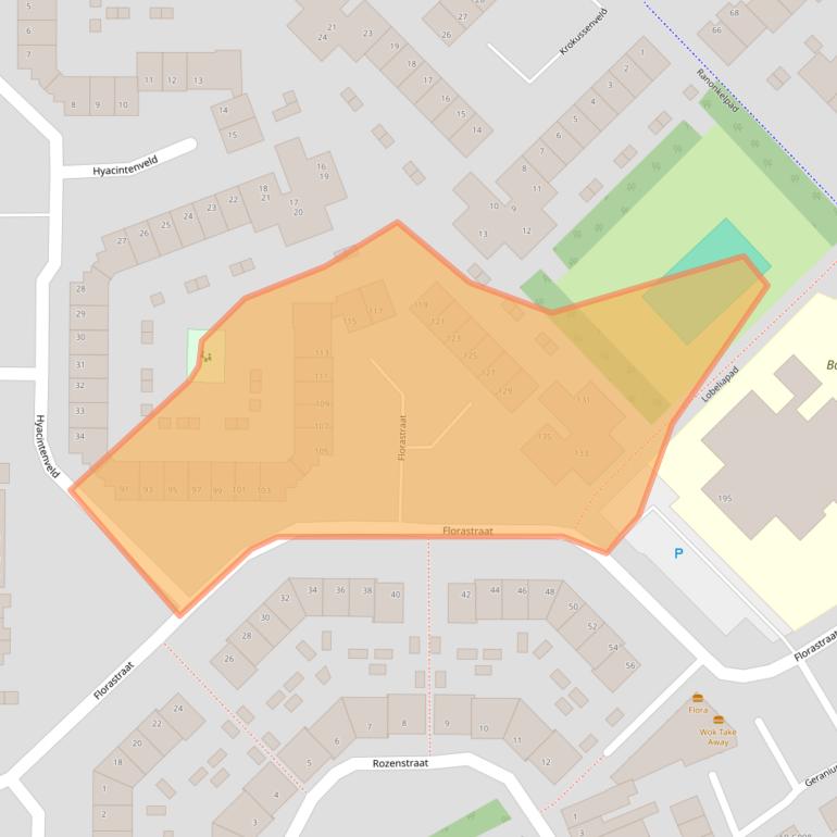 Kaart van postcodegebied 4613CW.